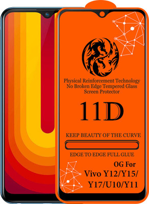 11D Edge To Edge Tempered Glass for Vivo Y11(Pack of 1)