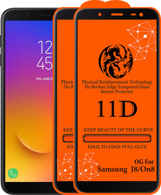 11D Edge To Edge Tempered Glass for Samsung Galaxy On8(Pack of 2)