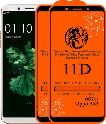 11D Edge To Edge Tempered Glass for Oppo A83(Pack of 2)
