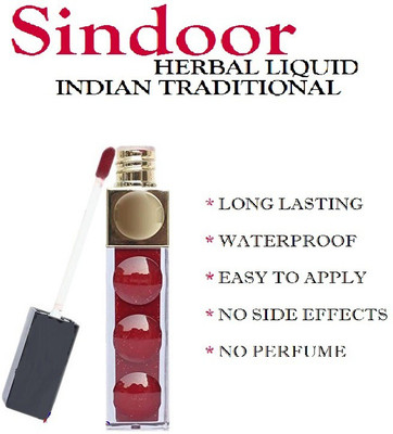 ADJD NATURAL QUICK DRY & WATER POOF LIQUID SINDOOR WITH SPONGE TIP APPLICATOR LIQUID(Maroon)