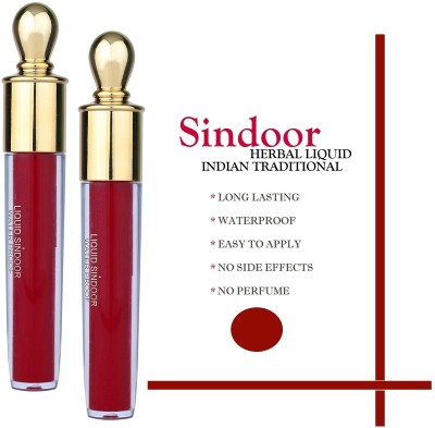 tanvi27 Long lasting Chemical free & Waterproof Natural Liquid Maroon Sindoor Combo LIQUID(Maroon)