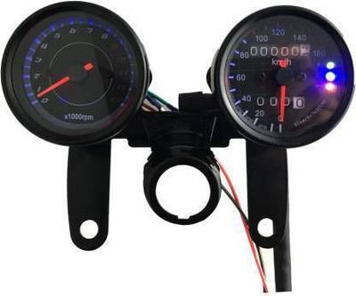 Santech Universal Motorcycle LED Dual Odometer Speedometer