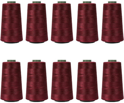KACHVI Maroon Thread(3000 m Pack of10)