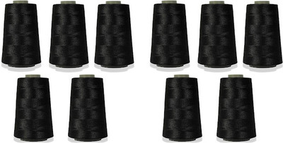 KACHVI Black Thread(3000 m Pack of10)