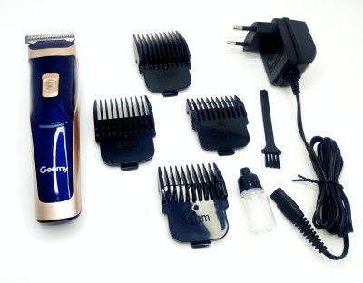 Geemy PROFESSIONAL HAIR TRIMMER/ CLIPPER ZERO TRIMMER Trimmer 45 min  Runtime 4 Length Settings(Blue, Gold)