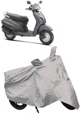 BIKECOVER Two Wheeler Cover for Bajaj(Discover, Silver)