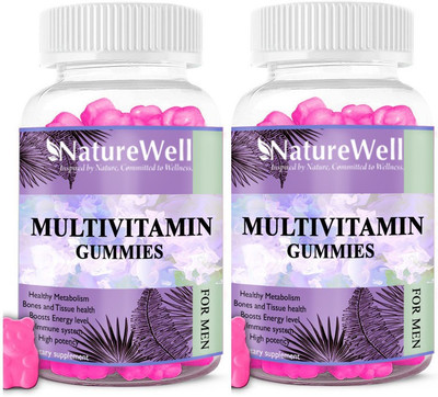 Naturewell Multivitamin Gummies for Men & with Prebiotics (30) Ultra(PK 2)(2 x 30 No)