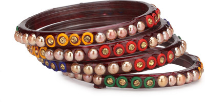1st Time Glass Enamel Bangle Set(Pack of 4)