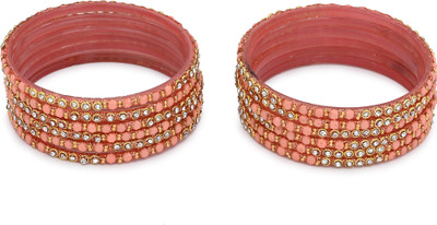 AFAST Glass Beads Bangle Set(Pack of 12)