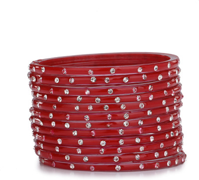 AFAST Glass Beads Bangle Set(Pack of 12)