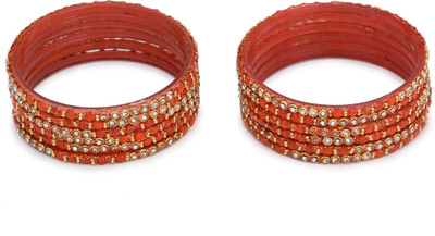1st Time Glass Beads Bangle Set(Pack of 12)