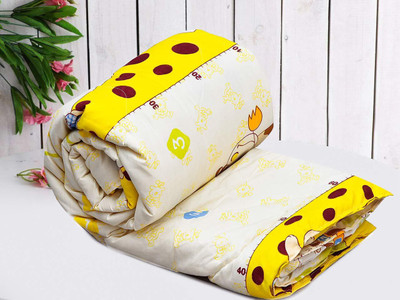 Flipkart SmartBuy Cartoon Crib Crib Baby Blanket for  AC Room(Microfiber, Yellow)