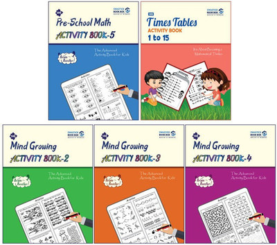 SBB Kindergarten Activity Book Box [Set of 5 Books] [Maize, Pattern Matching, Clock-Puzzle, Play with Alphabets, Search Word, Object Recognition & Math Activity](Perfect Binding, Swastick Book Box, Preeti Garg)