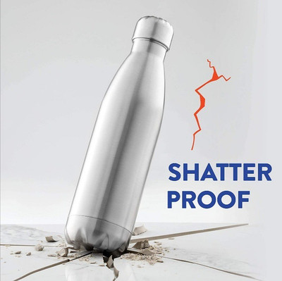 3D METRO SUPER STORE 1000 ml Steel Bottle(Pack of 1, Silver)