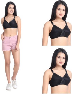 ETHINICA 101-MODERN Women T-Shirt Non Padded Bra(Black, White, Beige)