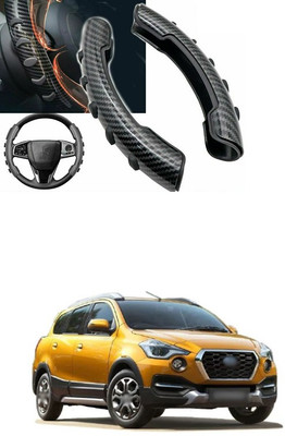 PRTEK Hand Stiched Steering Cover For Universal For Car Universal For Car(Black, Tarpaulin, Plastic)