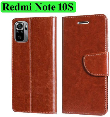 Wynhard Flip Cover for Redmi Note 10, Redmi Note 10S, Redmi Note 11SE(Brown, Grip Case, Pack of: 1)