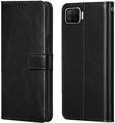 Kolorfame Flip Cover for Oppo F17 Pro PU Leather Wallet Flip Case for Oppo F17 Pro(Black, Dual Protection, Pack of: 1)