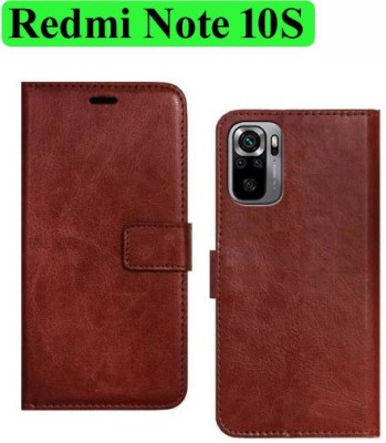 Wynhard Flip Cover for Redmi Note 10, Redmi Note 10S, Redmi Note 11SE(Brown, Grip Case, Pack of: 1)