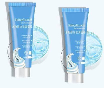 Elecsera Salicylic Acid Ice Cream Face Mask pack of 2 240 ml(240 ml)