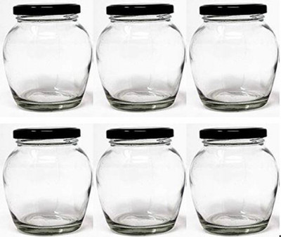 BSE4SOURCE Glass Utility Container  - 500 ml(Pack of 6, Clear)