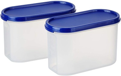 Rlon Plastic Cookie Jar  - 1100 ml(Pack of 2, Clear)