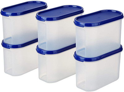 4 SACRED Plastic Grocery Container  - 1200 ml(Pack of 6, Blue)