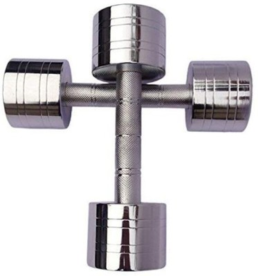 Scorpion Steel Chrome Fixed Dumbbell 1Kg Pair Fixed Weight Dumbbell(2 kg)