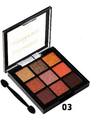 FLENGO Mini Eyeshadow 9 Colors Palette 15 g(Multicolor)