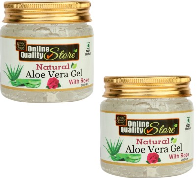 Online Quality Store Store Organic Aloe Vera Gel Pure White Transparent_400g(400 g)