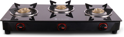 Singer Maxiflare 3 GS Glass Manual Gas Stove  (3 Burners) For Rs. 1429 @ 81 %