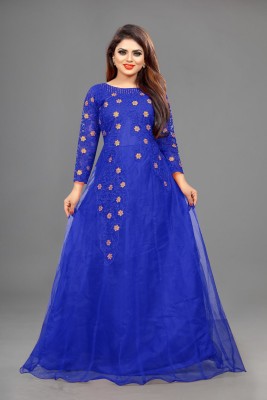 Julee Anarkali Gown(Blue)