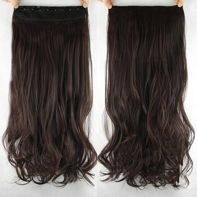 SAMYAK Clip in Curly wavy Artificial synthetic 3/4th Head covering Women & Girls Hair Extension
