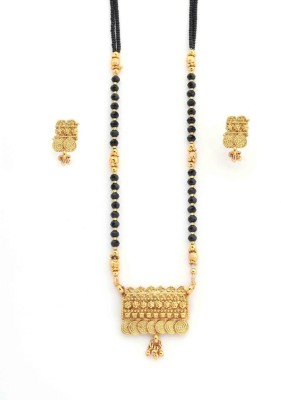 SAJH Brass Gold-plated Gold Jewellery Set(Pack of 1)
