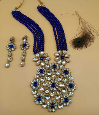 CATALYST Alloy Gold-plated Blue Jewellery Set(Pack of 1)