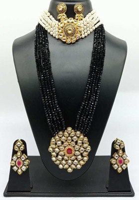 CATALYST Alloy Gold-plated Black Jewellery Set(Pack of 1)