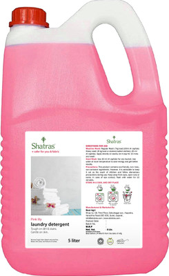Shatras Liquid Detergent 5L, Suitable for top load detergent and front load liquid detergent, Wash Detergent for Machine and Hand Wash pink Lily Liquid Detergent(5 L)