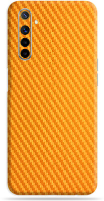Satisfactory Realme 6 Mobile Skin(Golden-Carbon Fiber Skin With Matte Finish)