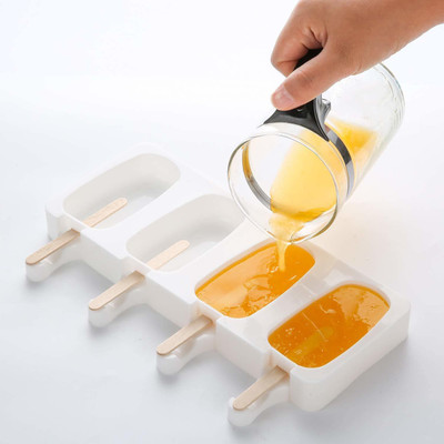 Remang Silicone Reusable Popsicle Maker Homemade Frozen Pop Ice Cream Bar Kulfi Moulds White Silicone Ice Cube Tray(Pack of1)