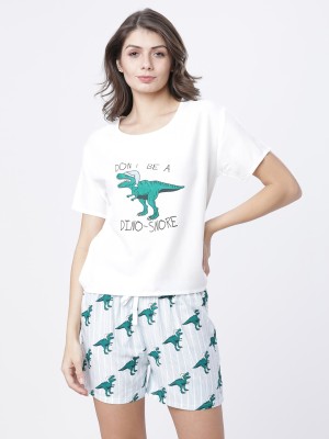 Tokyo Talkies Women Printed Multicolor Top & Shorts Set