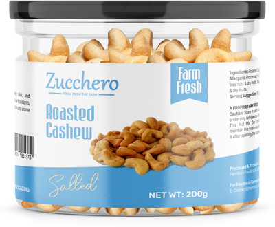 Zucchero Roasted Crunchy Cashew, Lightly Salted [Zero Cholesterol] Cashews(1 x 200 g)