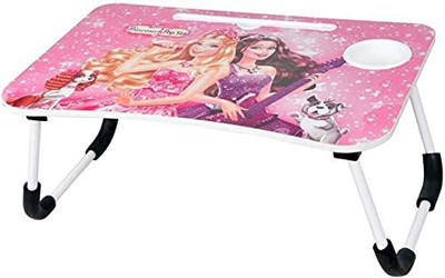 RUTJA Foldable multipurpose Laptop table Wood Portable Laptop Table(Finish Color - Pink, Pre Assembled)