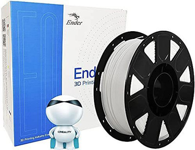 Creality Ender Series- PLA 3D  1.75mm, Upgrade Stronger Toughness Printing Consumables, Dimensional Accuracy ± 0.03 mm, 1Kg Spool 3D Printer Filament(White)