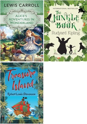 Childrens Classics Combo(Alice's Adventures In Wonderland+The Jungle Book+Treasure Island)(Paperback, Lewis Carroll/Rudyard Kipling/Robert Louis Stevenson)