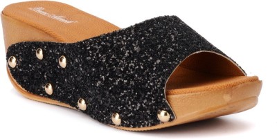 Bruno Manetti 3064 Women Wedges(Black , 41 Euro)