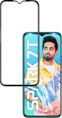 HUPSHY Edge To Edge Tempered Glass for Tecno Spark 7T(Pack of 1)