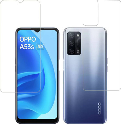 TevarSmart Front and Back Tempered Glass for Oppo A53s(Pack of 2)