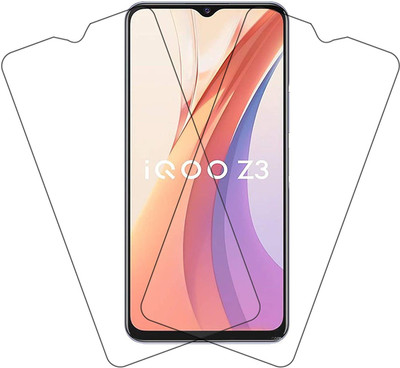 TINGTONG Tempered Glass Guard for IQOO Z3 5G(Pack of 2)