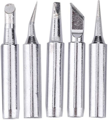 Svojas Soldering Iron Bit / Tip 5Pcs. Round Flat Pointed Set Compatible for - 936, 937, 907 & other 900 Series , 5Pcs 0 W Temperature Controlled(Conical, Round, Flat, Pointed Tip)
