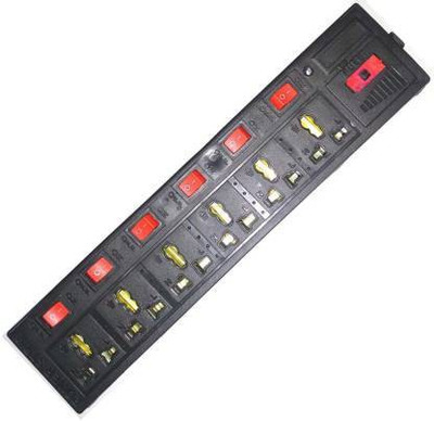 D-DEVOX Extension Cord;6 Amp 6 Universal Multi Plug Point Extension Board (Cord Length: 2.5 Meter) with LED Indicator and on/off Switch - 6Socket Extension Boards 6  Socket Extension Boards(Black, 3 m)